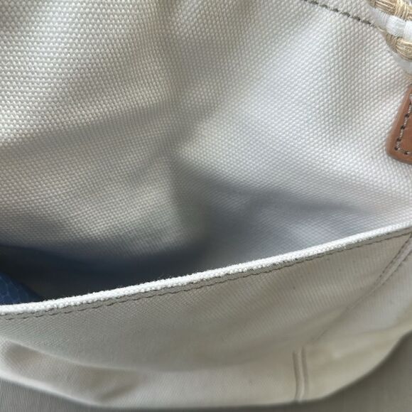 BRIGHTON RARE RED & WHITE STARFISH HARBOR TOTE NAUTICAL SHOULDER BEACH BAG - Picture 6 of 10